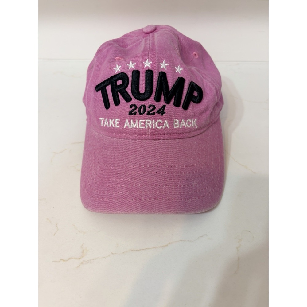 TRUMP 2024 DC HAT Embroidered With Signature Pink Adjustable Back